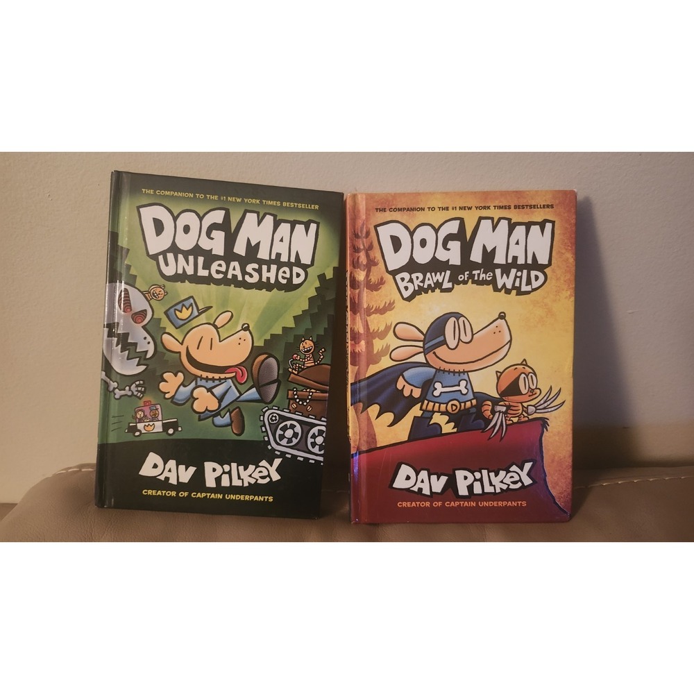 Dog Man Unleashed  And Brawl Of‎ The Wild by Dav Pilkey (Hardcover) Used